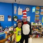The Cat in the Hat visiting 4th Grade.
