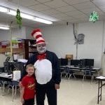 The Cat in the Hat and Easton.